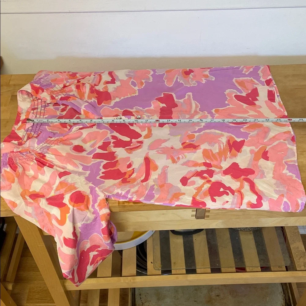 Lilly Pulitzer Elsa Silk Pink Floral Blouse women’s size S - Picture 12 of 13
